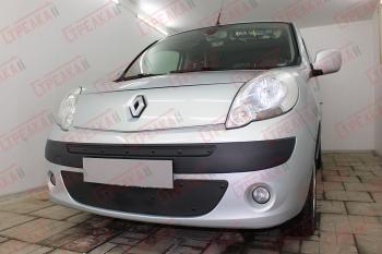 Зимняя заглушка решетки радиатора (низ) Стрелка11 Renault Kangoo KW0 дорестайлинг (2008-2013) (черная)
