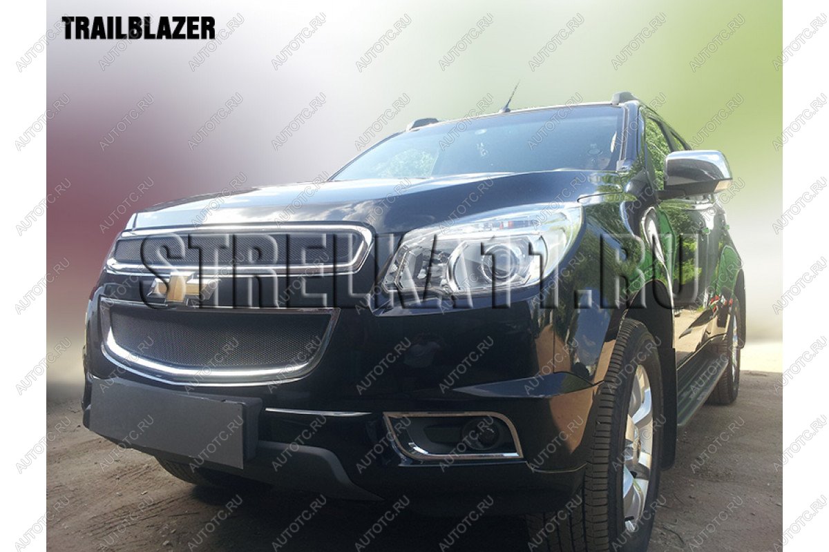 1 209 р. Защита радиатора (низ) Стрелка11 Стандарт Chevrolet Trailblazer GM800 дорестайлинг (2012-2016) (хром)  с доставкой в г. Белгород