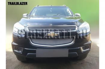 1 209 р. Защита радиатора (низ) Стрелка11 Стандарт Chevrolet Trailblazer GM800 дорестайлинг (2012-2016) (хром)  с доставкой в г. Белгород. Увеличить фотографию 2
