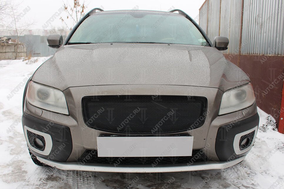 5 899 р. Защита радиатора (низ) (устанавливается вместо штатной) Стрелка11 PREMIUM Volvo XC70 дорестайлинг (2007-2013) (хром)  с доставкой в г. Белгород