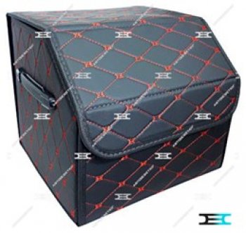Автобокс 30х30х28см КИТАЙ БОКС  (Черный с красной строчкой)