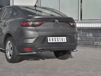 11 999 р. Защита заднего бампера (Ø42 мм уголки, нержавейка) SLITKOFF Renault Arkana (2019-2025)  с доставкой в г. Белгород. Увеличить фотографию 2