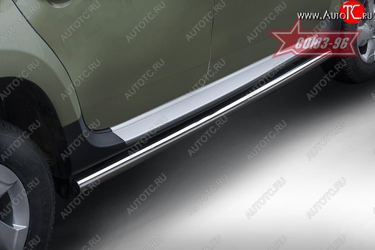 17 549 р. Защита порогов Souz-96 (d60) Renault Duster HS рестайлинг (2015-2021)  с доставкой в г. Белгород
