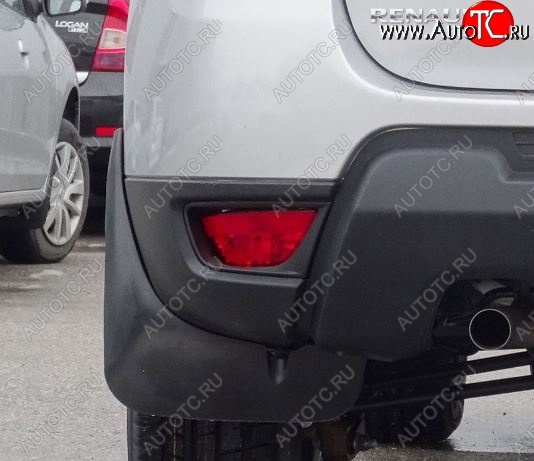 1 599 р. Брызговики Duster-Guard ЗАДНИЕ широкие (2 шт) RENAULT Duster 2016- Renault Duster HS рестайлинг (2015-2021)  с доставкой в г. Белгород