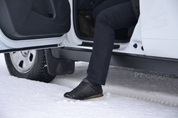 4 299 р. Пластиковые пороги Petroil Tuning ❞Чистые штаны❝ Renault Duster HS рестайлинг (2015-2021) (Тисненый пластик)  с доставкой в г. Белгород. Увеличить фотографию 2
