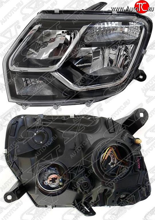 4 099 р. Левая фара SAT Renault Duster HS рестайлинг (2015-2021)  с доставкой в г. Белгород