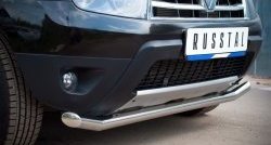 14 499 р. Одинарная защита переднего бампера диаметром 63 мм (4x4) SLITKOFF  Renault Duster  HS (2010-2015) дорестайлинг  с доставкой в г. Белгород. Увеличить фотографию 2