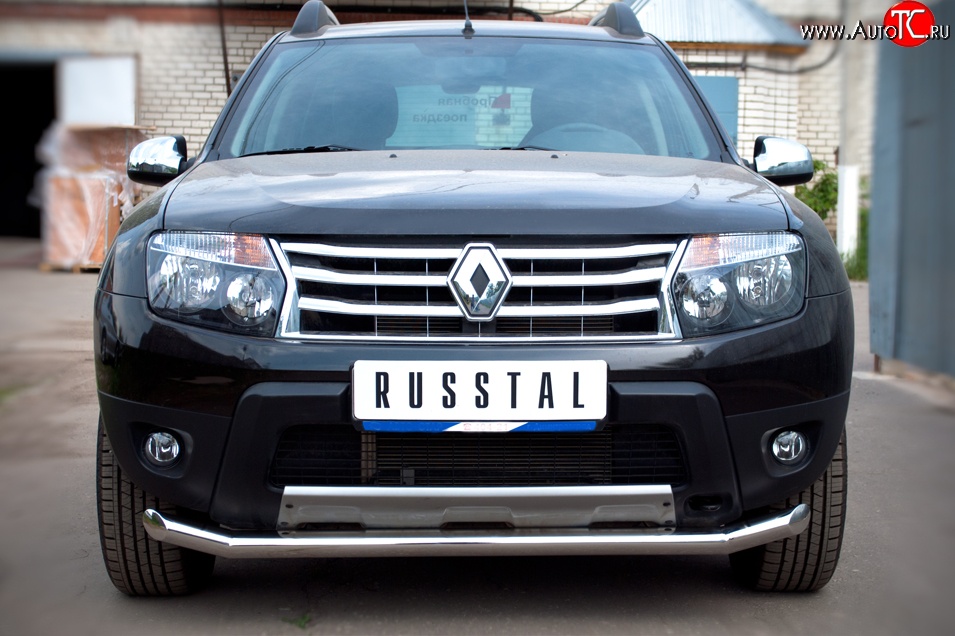 14 499 р. Одинарная защита переднего бампера диаметром 63 мм (4x4) SLITKOFF  Renault Duster  HS (2010-2015) дорестайлинг  с доставкой в г. Белгород