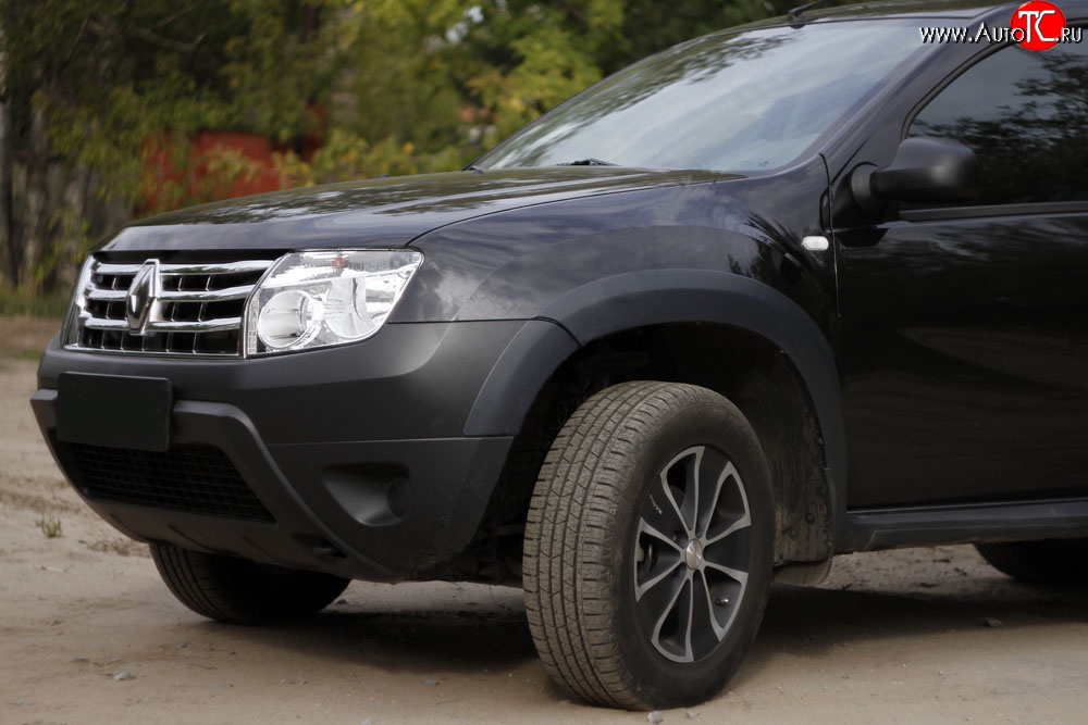 8 769 р. Накладки арок RA (комплект)  Renault Duster  HS (2010-2015) дорестайлинг (Поверхность шагрень)  с доставкой в г. Белгород