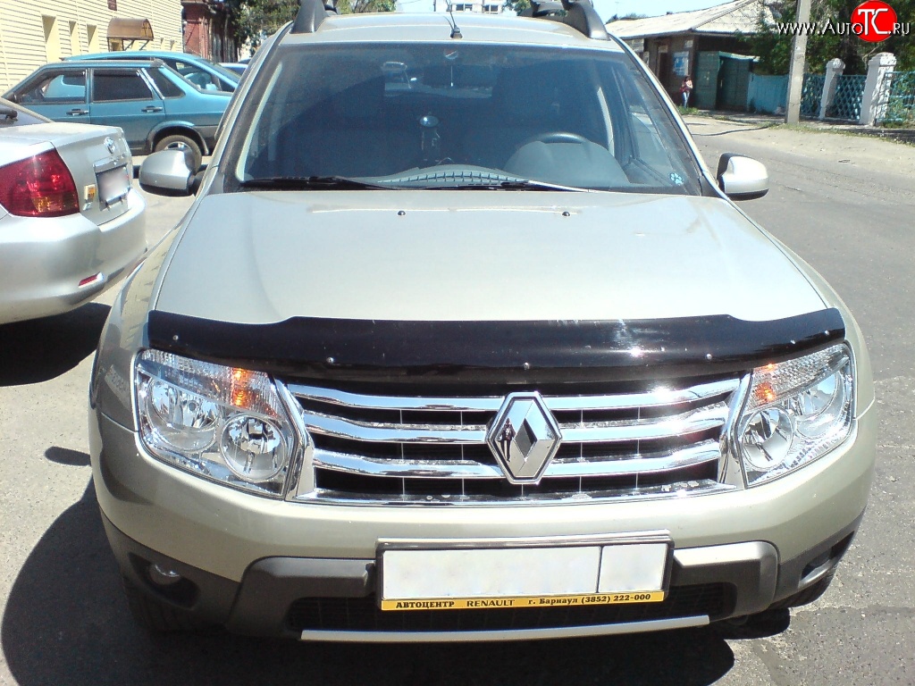 3 069 р. Дефлектор капота NovLine Renault Duster HS дорестайлинг (2010-2015)  с доставкой в г. Белгород