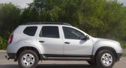 3 499 р. Накладки на двери Petroil Tuning Renault Duster HS дорестайлинг (2010-2015) (Тисненый пластик)  с доставкой в г. Белгород. Увеличить фотографию 3