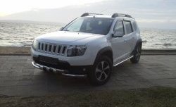 3 299 р. Решётка радиатора Sport Renault Duster HS дорестайлинг (2010-2015) (Неокрашенная)  с доставкой в г. Белгород. Увеличить фотографию 4