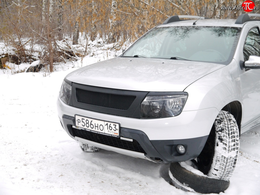 899 р. Реснички на фары DM-Style Renault Duster HS рестайлинг (2015-2021) (Неокрашенные)  с доставкой в г. Белгород