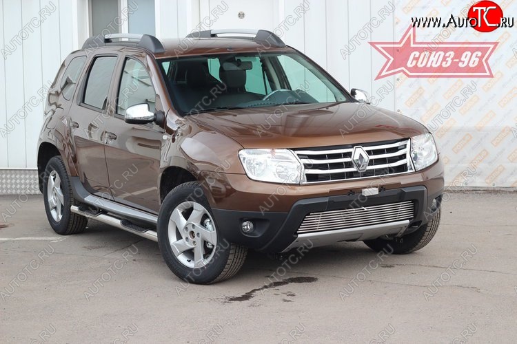 5 399 р. Декоративный элемент воздухозаборника Souz-96 (d10)  Renault Duster  HS (2010-2015) дорестайлинг (Для машин без ДХО)  с доставкой в г. Белгород
