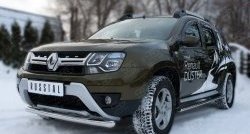 11 399 р. Одинарная защита переднего бампера диаметром 63 мм (рестайлинг) SLITKOFF  Renault Duster  HS (2010-2021) дорестайлинг, рестайлинг  с доставкой в г. Белгород. Увеличить фотографию 4