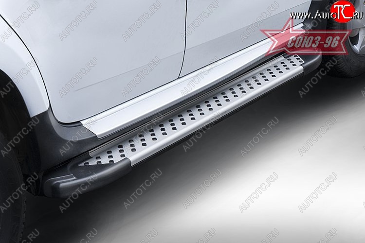 9 044 р. Пороги из алюминиевого профиля Souz-96  Renault Duster  HS (2010-2015) дорестайлинг  с доставкой в г. Белгород