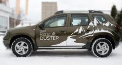 13 399 р. Широкая защита порогов (рестайлинг) Russtal Renault Duster HS рестайлинг (2015-2021) (Защита порогов с со скосами на торцах (вариант 1))  с доставкой в г. Белгород. Увеличить фотографию 4