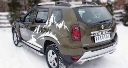 11 399 р. Одинарная защита заднего бампера из трубы диаметром 42 мм (рестайлинг) SLITKOFF  Renault Duster  HS (2010-2021) дорестайлинг, рестайлинг  с доставкой в г. Белгород. Увеличить фотографию 4