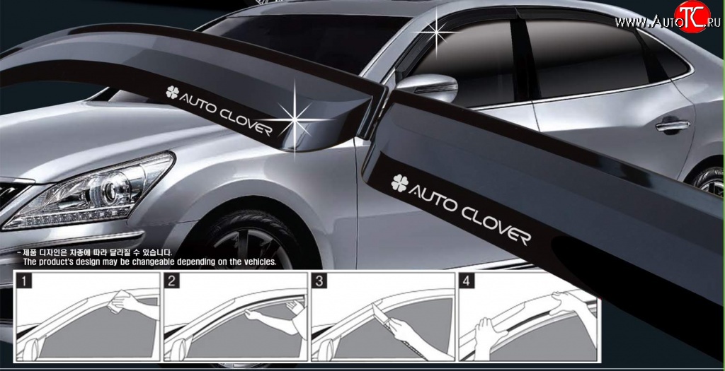1 249 р. Дефлектора окон Avtoclover Renault Koleos 1 Phase 2 (2011-2013)  с доставкой в г. Белгород
