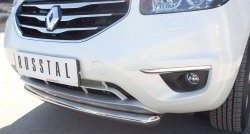 14 499 р. Одинарная защита переднего бампера диаметром 63 мм SLITKOFF Renault Koleos 1 Phase 2 (2011-2013)  с доставкой в г. Белгород. Увеличить фотографию 3