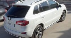 16 649 р. Защита порогов с круглыми вставками для ног из овальной трубы диаметром 75x42 мм (рестайлинг) Russtal Renault Koleos 1 Phase 2 (2011-2013)  с доставкой в г. Белгород. Увеличить фотографию 3