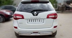 18 699 р. Защита заднего бампера (Ø76 и 42 мм, нержавейка) SLITKOFF Renault Koleos 1 Phase 2 (2011-2013)  с доставкой в г. Белгород. Увеличить фотографию 2