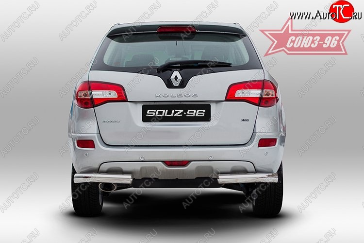 11 249 р. Защита заднего бампера из двух боковых уголков (d76) Souz-96 Renault Koleos 1 Phase 2 (2011-2013)  с доставкой в г. Белгород