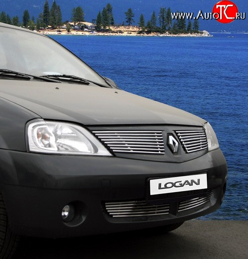 4 148 р. Декоративные вставки решетки радиатора Novline Renault Logan 1 дорестайлинг (2004-2010)  с доставкой в г. Белгород
