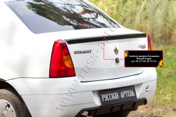 1 899 р. Лип спойлер RA  Renault Logan  1 (2004-2010) дорестайлинг (Неокрашенный)  с доставкой в г. Белгород. Увеличить фотографию 3