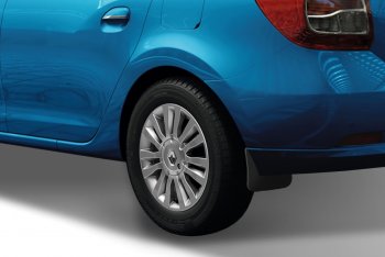 4 799 р. Брызговики задние (установка без подкрылок) Frosch Renault Logan 1 дорестайлинг (2004-2010)  с доставкой в г. Белгород. Увеличить фотографию 2