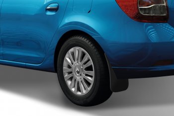 2 379 р. Брызговики Frosch optimum (установка c подкрылком) Renault Logan 1 дорестайлинг (2004-2010) (Задние)  с доставкой в г. Белгород. Увеличить фотографию 2