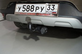 Фаркоп (тягово-сцепное устройство) TCC (Stepway) Renault Logan 2 рестайлинг (2018-2025) (Оцинкованный, шар A )