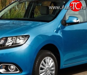 6 949 р. Переднее левое крыло (без отв. под повторитель) Стандартное Renault Sandero (B8) дорестайлинг (2014-2018) (Окрашенное)  с доставкой в г. Белгород