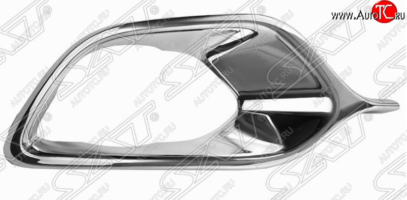 689 р. Правая хромированная вставка в рамку противотуманной фары SAT Renault Logan 2 дорестайлинг (2014-2018)  с доставкой в г. Белгород