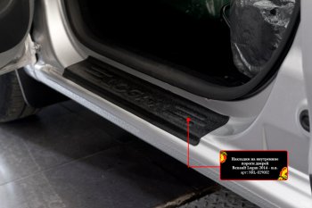 Накладки порожков салона RA Renault Logan 2 рестайлинг (2018-2025) (Передние)
