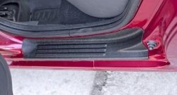2 119 р. Накладки порожков салона RA Renault Sandero (BS) (2009-2014) (Комплект (передние+задние))  с доставкой в г. Белгород. Увеличить фотографию 5