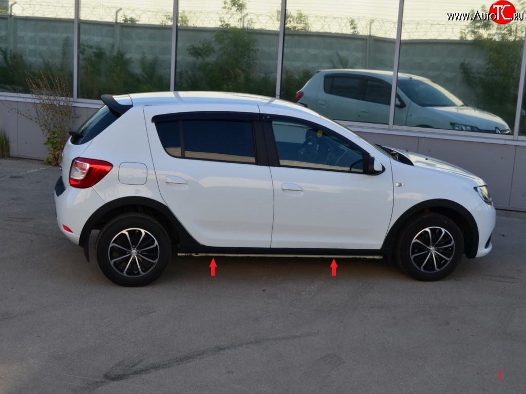 2 849 р. Комплект порогов KART RS NEW Renault Sandero (B8) дорестайлинг (2014-2018) (Неокрашенные)  с доставкой в г. Белгород