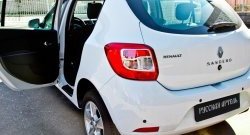 2 059 р. Накладки порожков салона RA  Renault Sandero  (B8) (2014-2018) дорестайлинг (Комплект (4 шт.))  с доставкой в г. Белгород. Увеличить фотографию 2