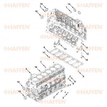 114 999 р. Блок цилиндров (6ISBe, 6ISDe V=6.7) HAFFEN ПАЗ 3204 дорестайлинг (2006-2011)  с доставкой в г. Белгород. Увеличить фотографию 11