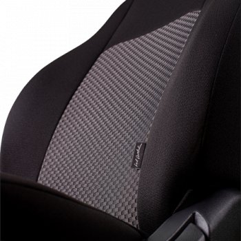 7 199 р. Чехлы сидений Lord Autofashion Дублин (жаккард, 60/40, раздельное заднее сиденье и спинка, подлокотник, отдельный бок, 3Г-образ. подголовника) Geely Emgrand EC7 седан дорестайлинг (2009-2016) (Чёрный, стежок серый)  с доставкой в г. Белгород. Увеличить фотографию 2