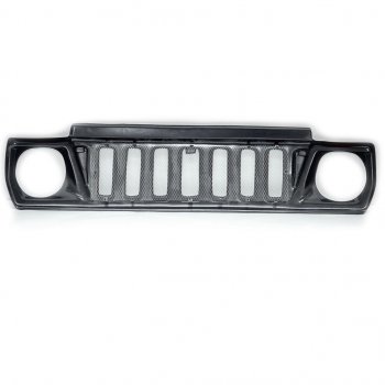 1 239 р. Решетка радиатора Jeep Cherokee (с сеткой) Автодемик Лада нива 4х4 2121 3 дв. 1-ый рестайлинг (2019-2021)  с доставкой в г. Белгород. Увеличить фотографию 3