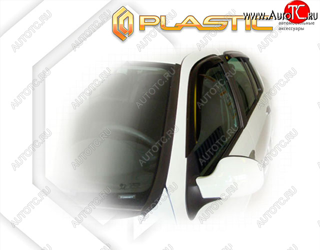 2 079 р. Ветровики дверей CA-Plastic Renault Symbol седан LB 2-ой рестайлинг (2006-2008) (Classic полупрозрачный, Без хром. молдинга)  с доставкой в г. Белгород