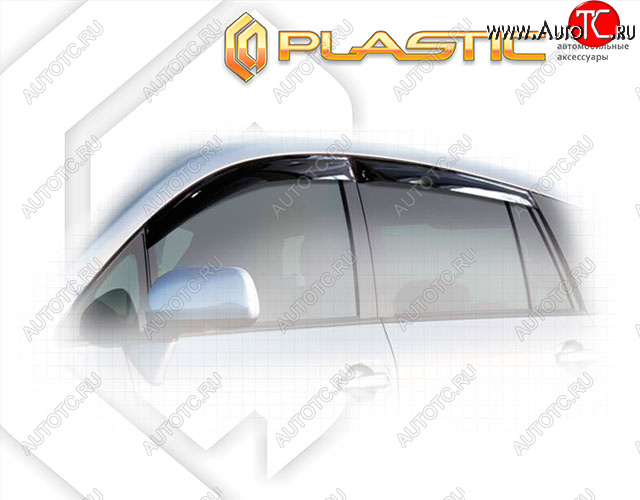 2 159 р. Дефлектора окон CA-Plastic Toyota Verso R20 рестайлинг (2013-2018) (Classic полупрозрачный, Без хром. молдинга, Крепление только на скотч)  с доставкой в г. Белгород