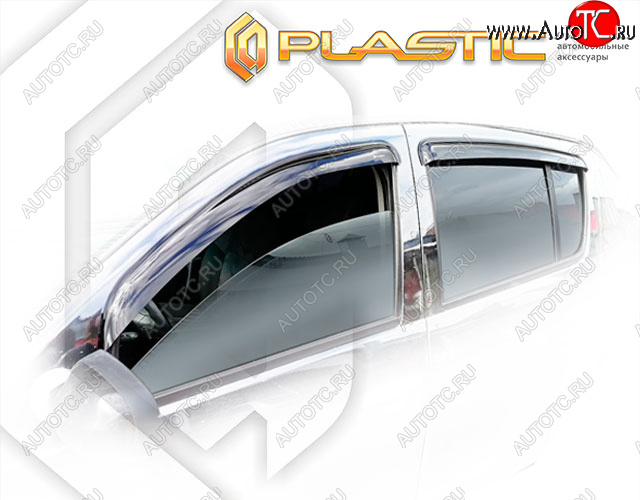 2 159 р. Ветровики дверей CA-Plastic Renault Sandero Stepway (BS) (2010-2014) (Classic полупрозрачный, Без хром. молдинга)  с доставкой в г. Белгород