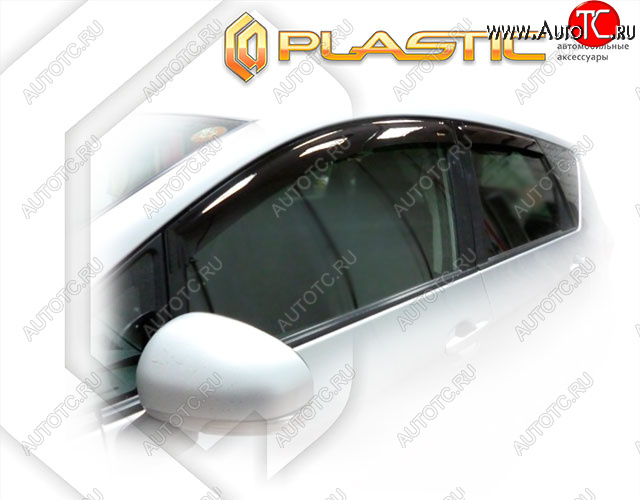 2 079 р. Ветровики дверей CA-Plastic Toyota Verso S P120 хэтчбэк 5 дв. рестайлинг (2014-2015) (Classic полупрозрачный)  с доставкой в г. Белгород