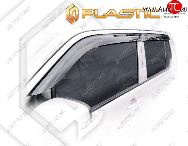 2 159 р. Ветровики дверей CA-Plastic Mazda Flair MJ3.4 хэтчбэк 5 дв. рестайлинг (2014-2017) (Classic полупрозрачный, Без хром. молдинга)  с доставкой в г. Белгород