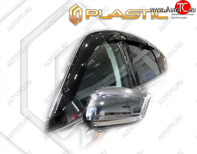 2 099 р. Ветровики дверей CA-Plastic Geely Tugella FY11,HPBA4 дорестайлинг (2019-2023) (Classic полупрозрачный, Без хром. молдинга)  с доставкой в г. Белгород