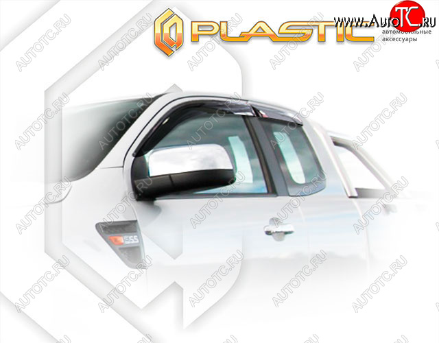 1 999 р. Ветровики дверей CA-Plsastic AUTOMODEL} Ford Ranger RapCab рестайлинг (2015-2021) (Classic полупрозрачный)  с доставкой в г. Белгород