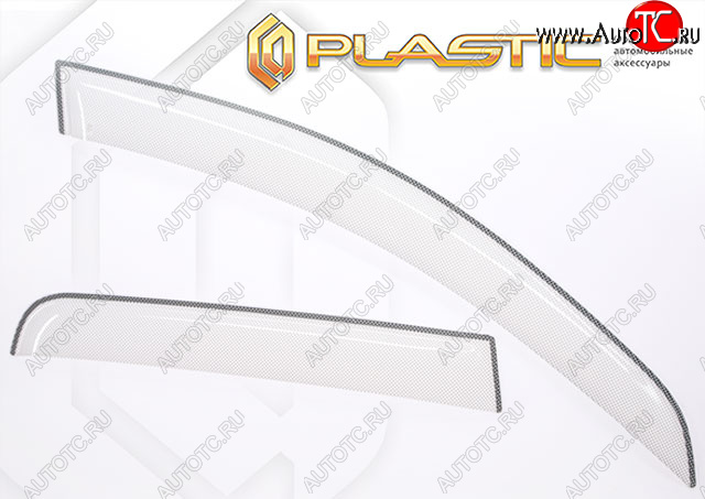 2 399 р. Дефлектора окон CA-Plastic Toyota Succeed дорестайлинг (2002-2014) (Шелкография белая, Без хром. молдинга, Крепление только на скотч)  с доставкой в г. Белгород