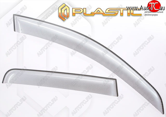 2 399 р. Дефлектора окон CA-Plastic Toyota Succeed дорестайлинг (2002-2014) (Шелкография серебро, Без хром. молдинга, Крепление только на скотч)  с доставкой в г. Белгород
